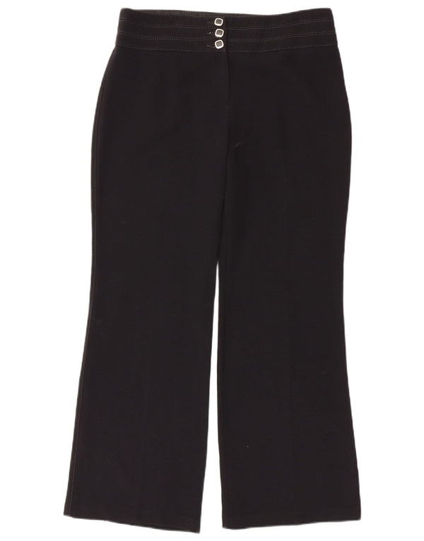 Marks & Spencer Kvinder Casual Bukser med brede ben UK 12 Medium W32 L29 Sort