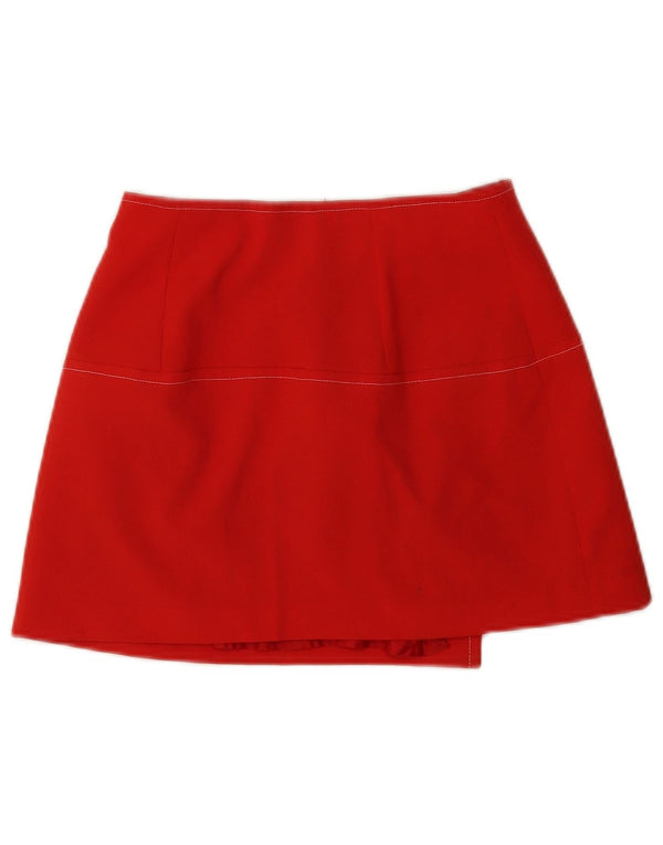 Vintage Piger Mini Wrap Nederdel 12-13 år W26 Rød