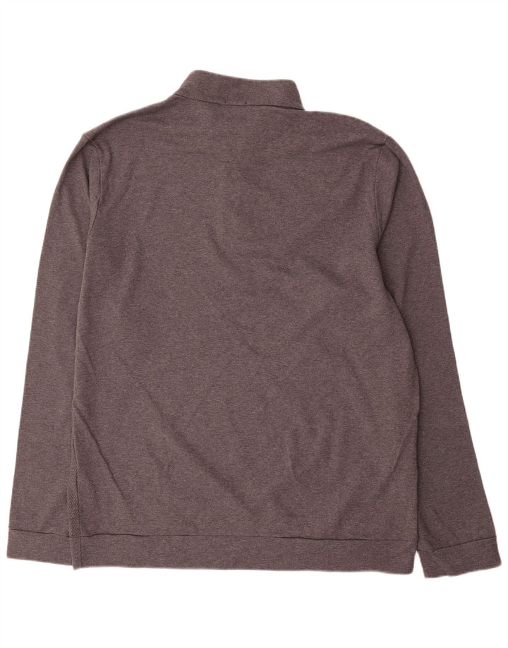 Hugo Boss Herre Zip Neck Regular Fit Sweatshirt Jumper 2XL Grå Bomuld