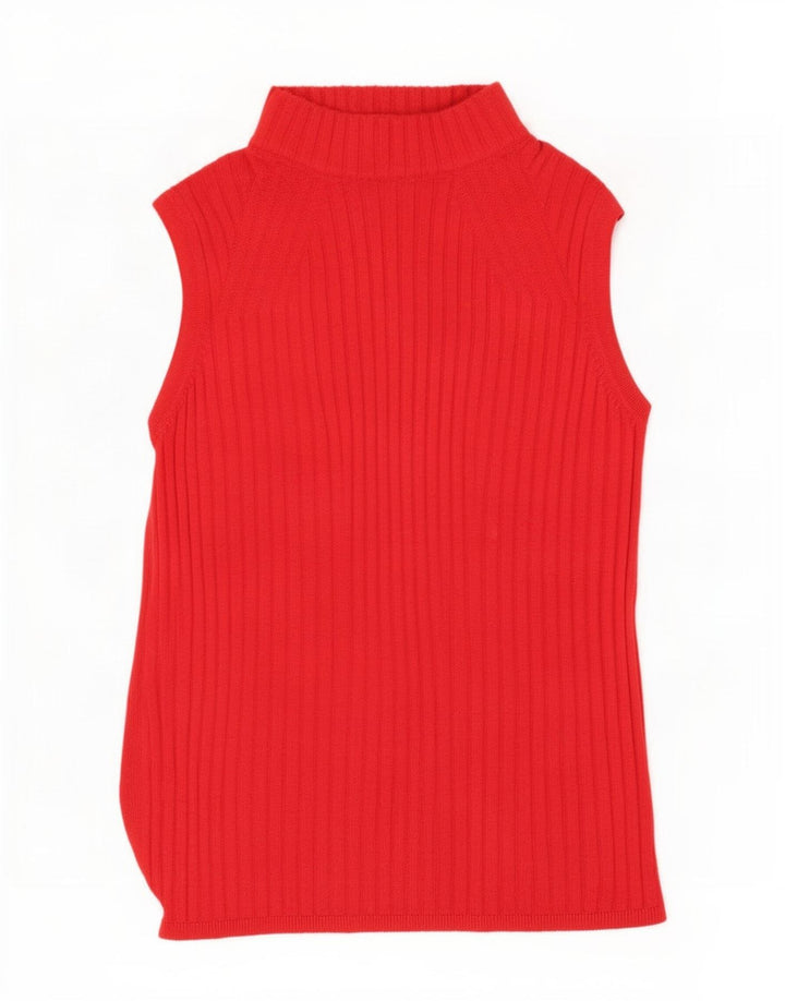 Marks & Spencer Dame Vest Tank Top UK 12 Medium Red Viscose