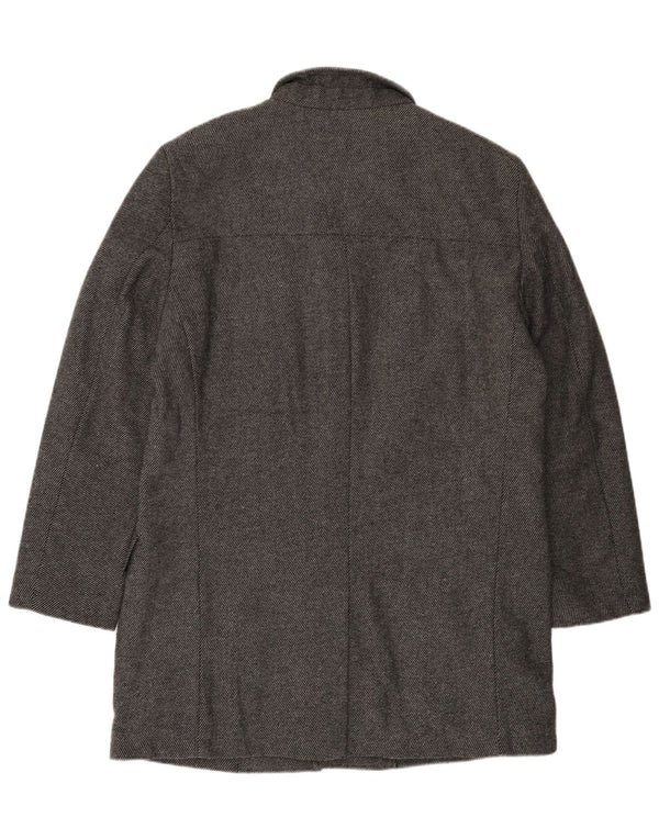 Bruno Banani Herre Overfrakke UK 44 2XL Grå Nålestribet Uld