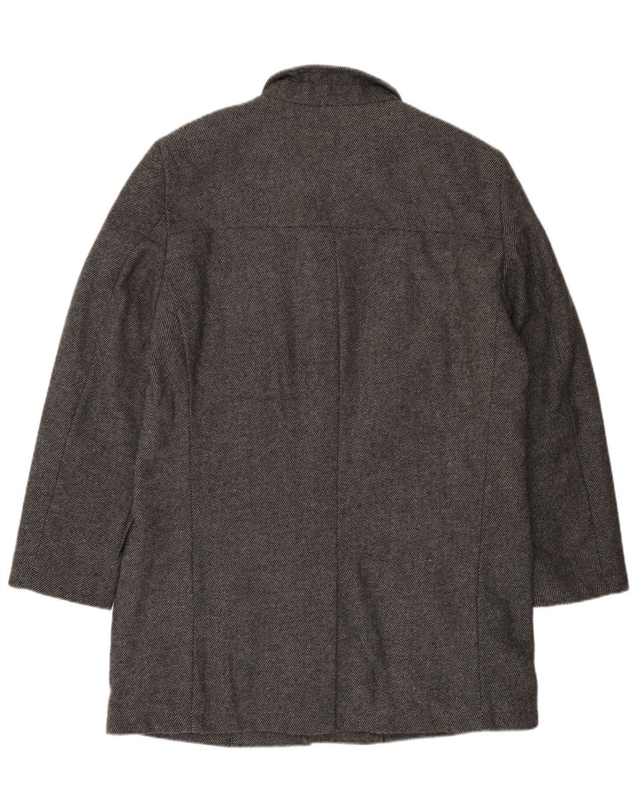 Bruno Banani Herre Overfrakke UK 44 2XL Grå Nålestribet Uld