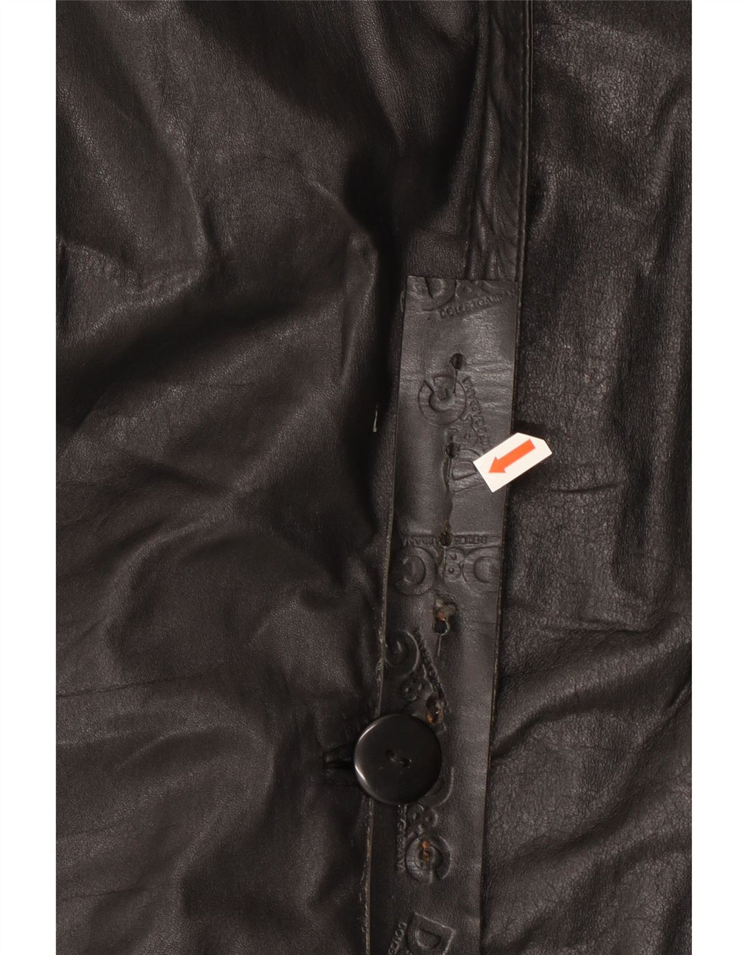 Vintage kvinders oversize læderjakke UK 18 XL sort læder