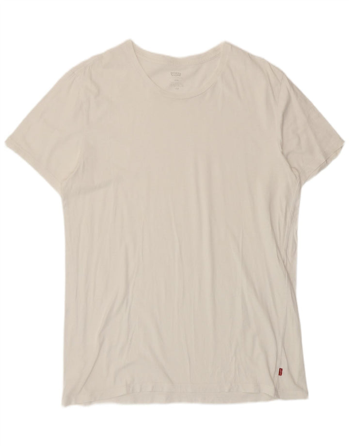 Levi's Herre Slim T-Shirt Top Stor Hvid