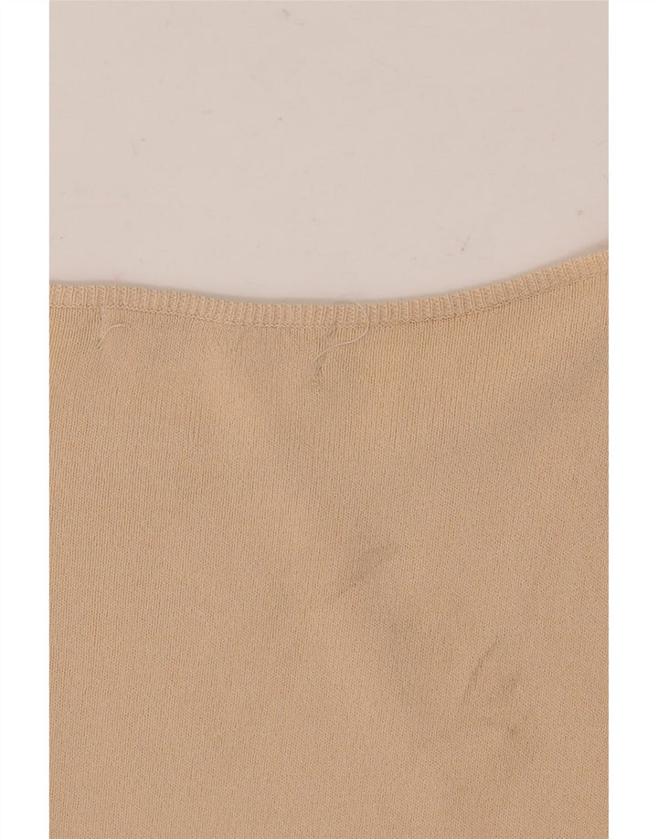 Zara Dame Bluse Top UK 12 Medium Beige