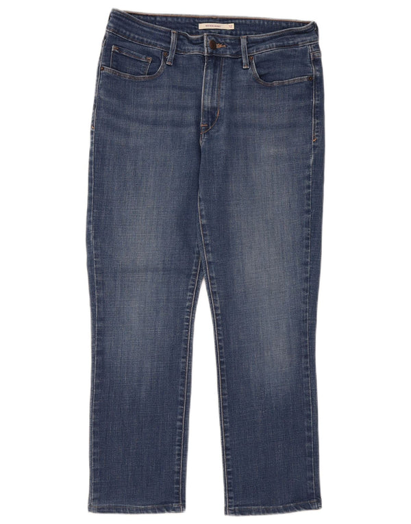 Levi's Dame Mid Rise Skinny Cropped Jeans US 12 Large W30 L25 Blue Cotton