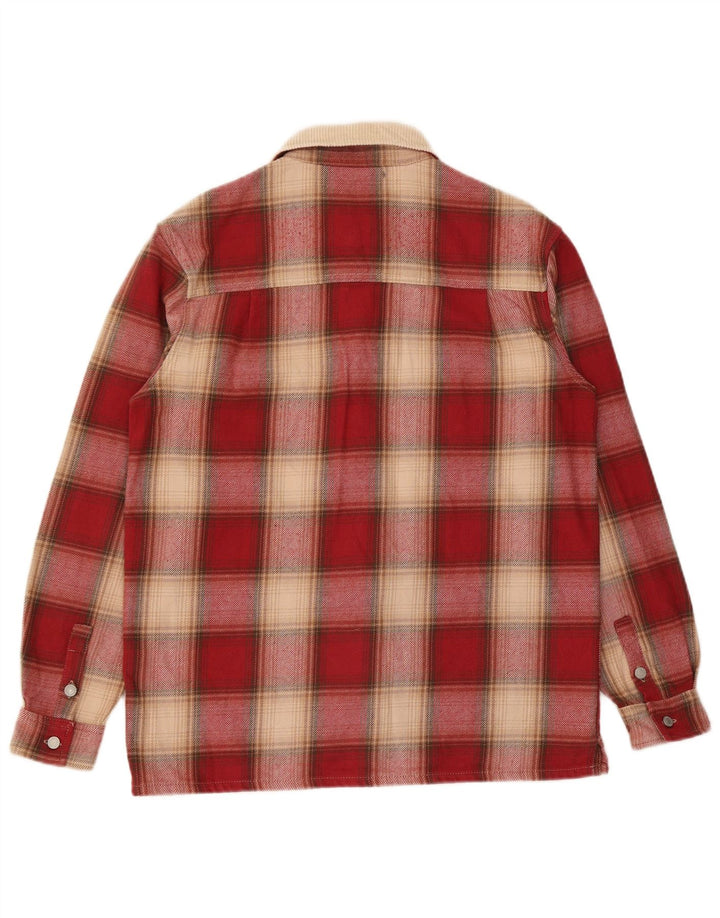Zara Herre Overshirt Relaxed Fit Flanellskjorte Medium Rød Ternet