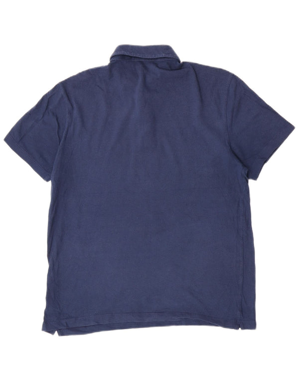 Massimo Dutti Herre Polo Shirt Stor Blå Bomuld