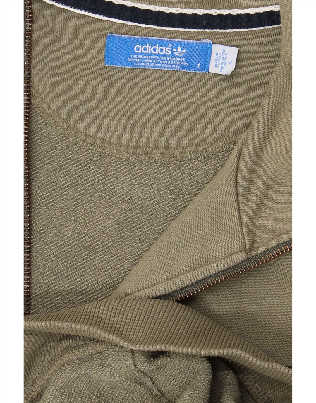 ADIDAS Grafisk træningsdragt topjakke til kvinder UK 16 Large Khaki