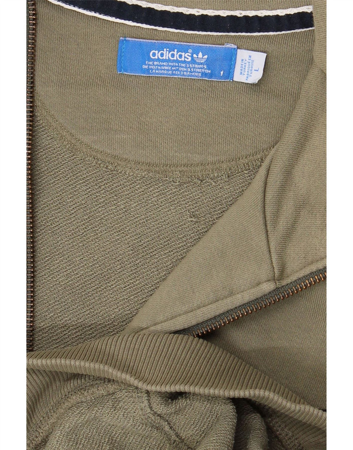 ADIDAS Grafisk træningsdragt topjakke til kvinder UK 16 Large Khaki