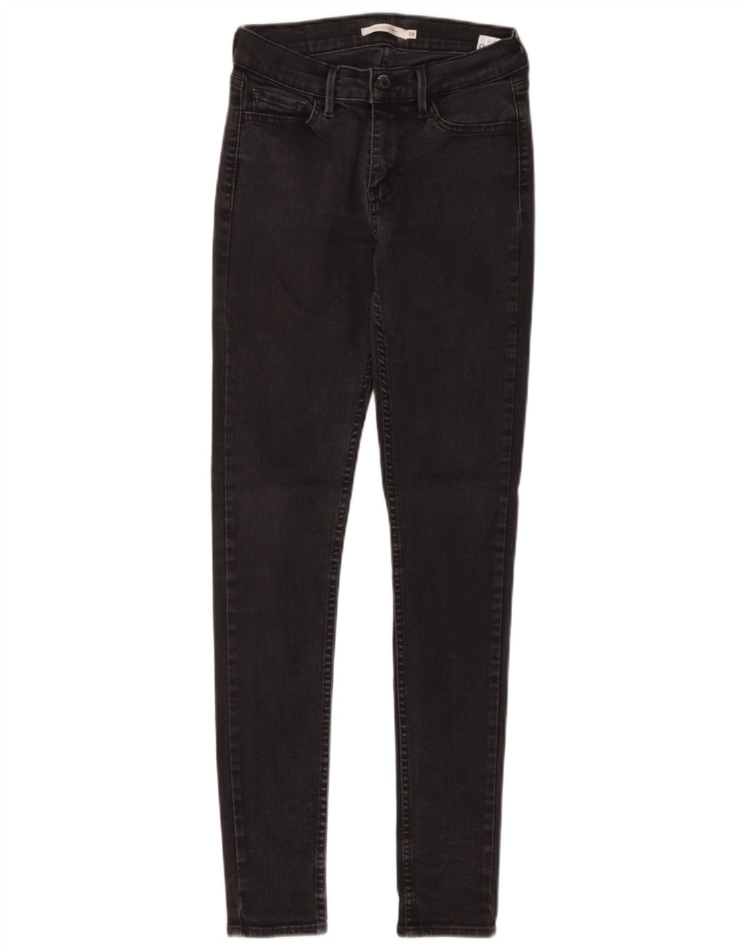 LEVI'S Dame 710 Super Skinny Jeans W28 L32 Grå Bomuld
