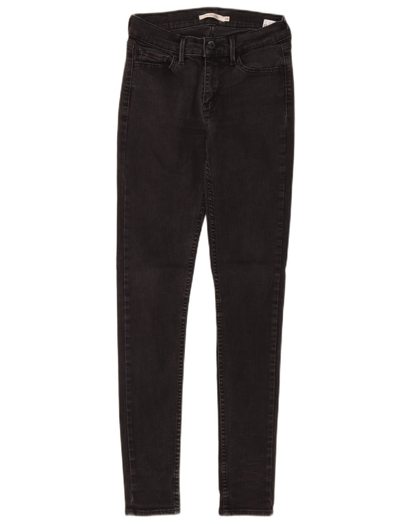 LEVI'S Dame 710 Super Skinny Jeans W28 L32 Grå Bomuld