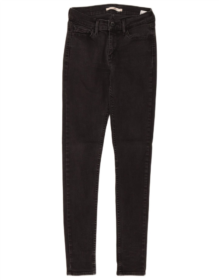 LEVI'S Dame 710 Super Skinny Jeans W28 L32 Grå Bomuld