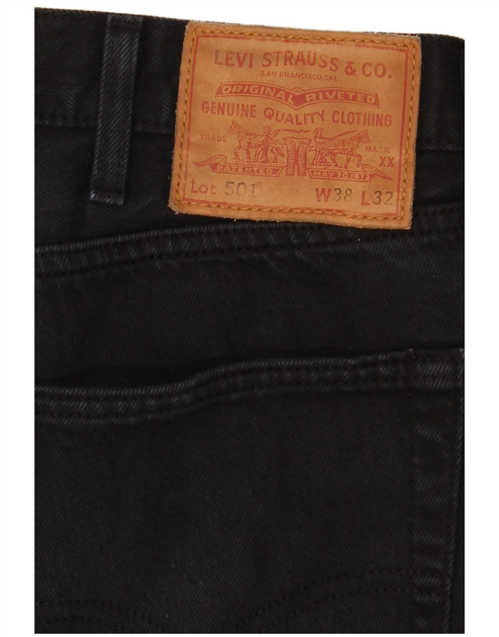 Levi's Herre 501 Straight Jeans W38 L32 Sort