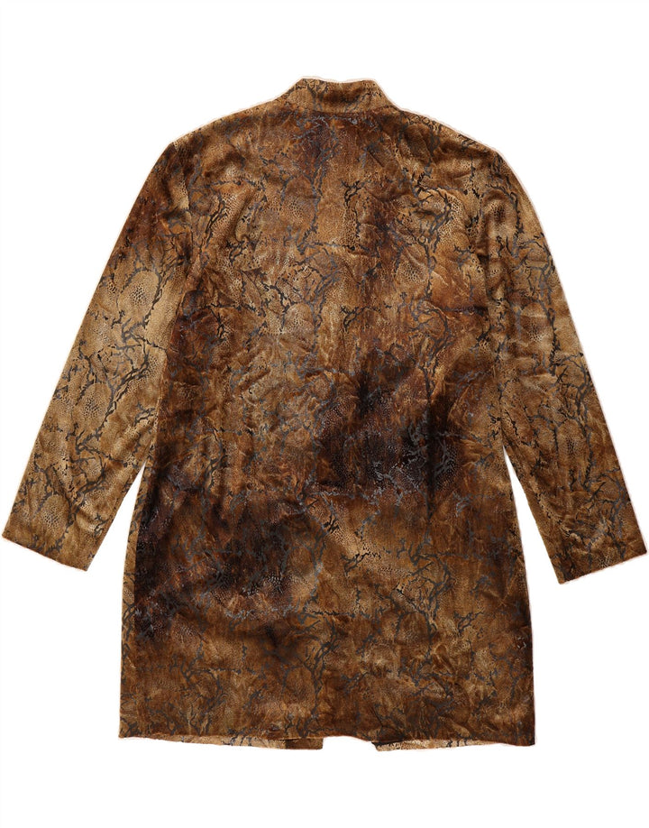 JOSEPH RIBKOFF Womens Overcoat UK 18 XL  Brown Animal Print Polyester Vintage Joseph Ribkoff and Second-Hand Joseph Ribkoff from Messina Hembry 