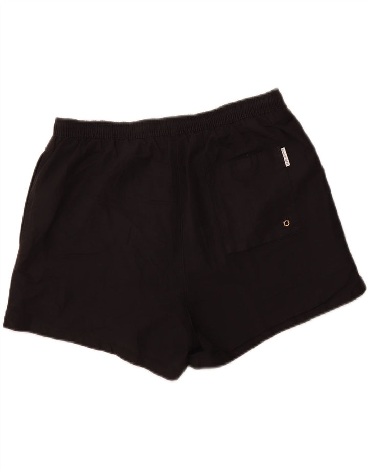 CALVIN KLEIN Mens Graphic Swimming Shorts Medium  Black Polyester