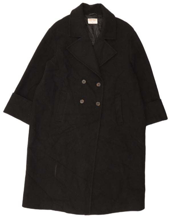 John Lewis Dame Oversized Dobbeltradet Frakke UK 18 XL Sort Polyester