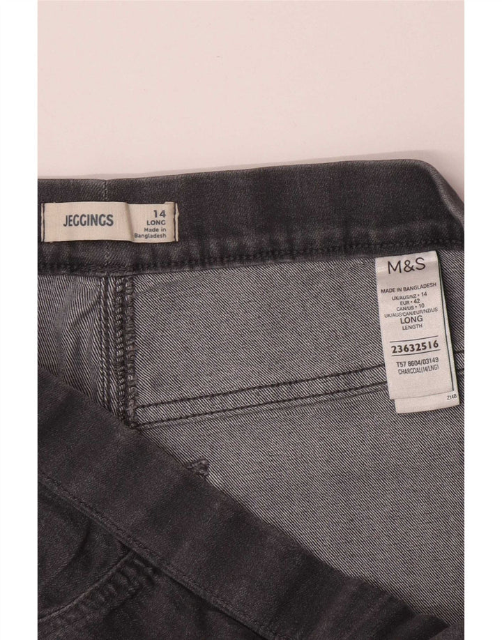 Marks & Spencer Dame Jegging Jeans UK 14 Medium W30 L29 Grå Bomuld