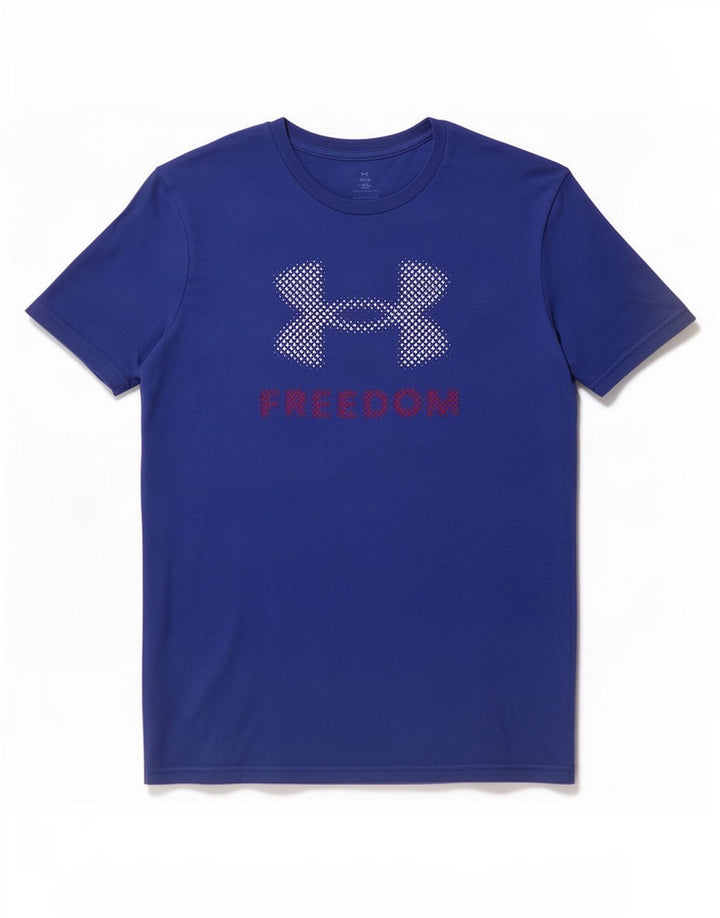 Under Armour Herre grafisk T-shirt Top Lille Blå Bomuld