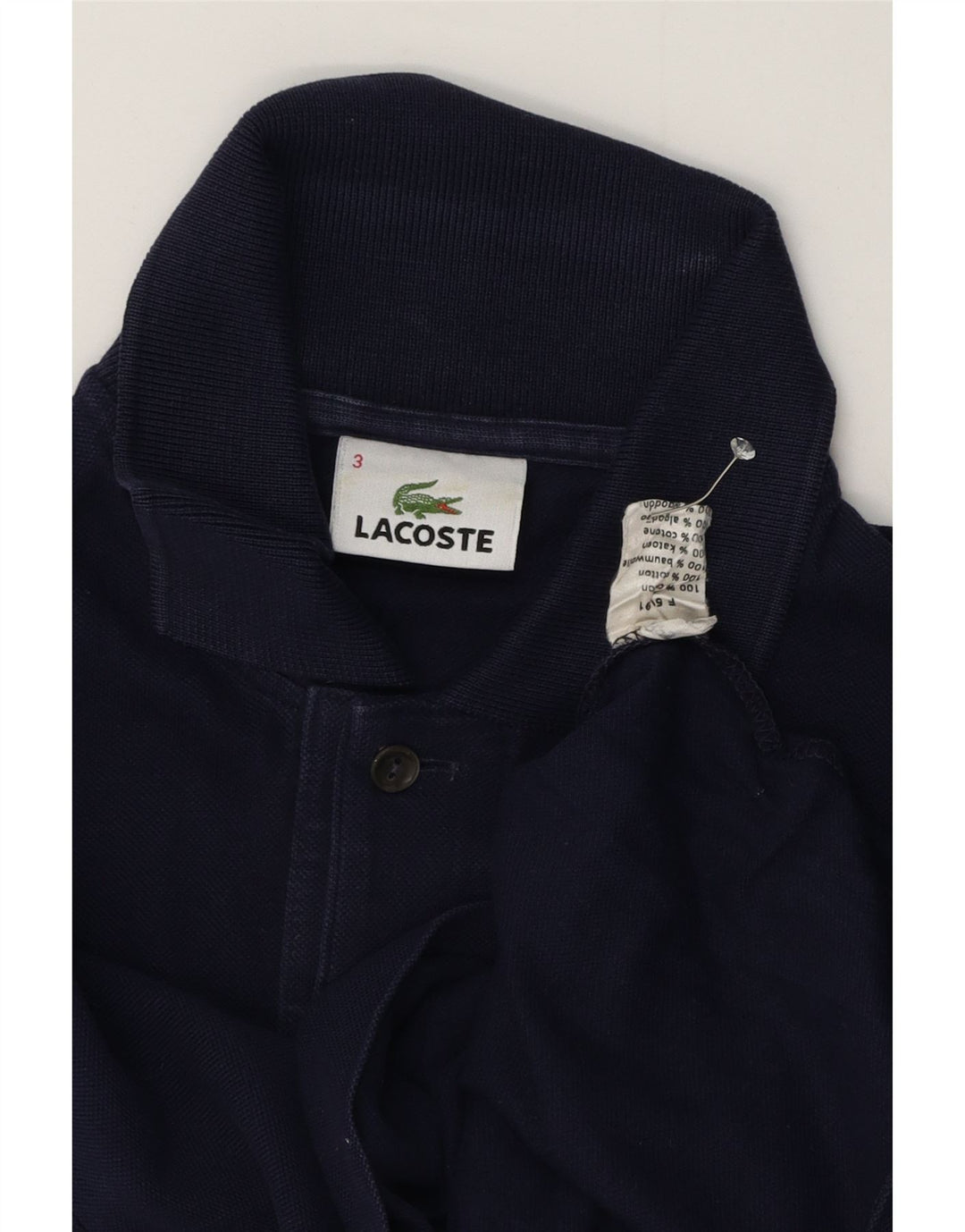 Lacoste herre poloskjorte str. 3 Lille marineblå bomuld