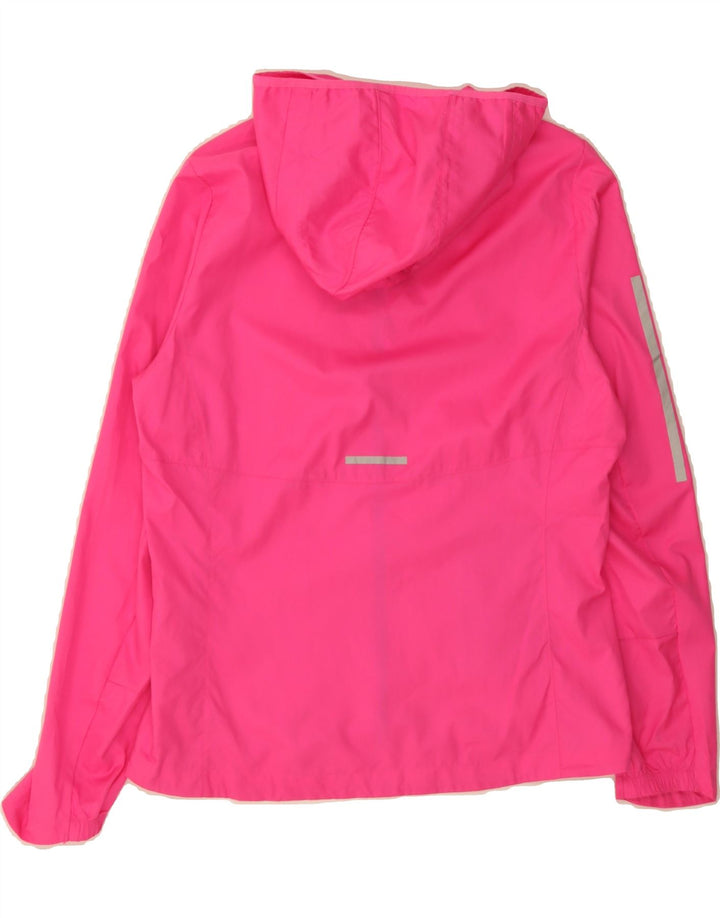 ADIDAS Womens Hooded Rain Jacket UK 8/10 Small Pink Polyester Vintage Adidas and Second-Hand Adidas from Messina Hembry 