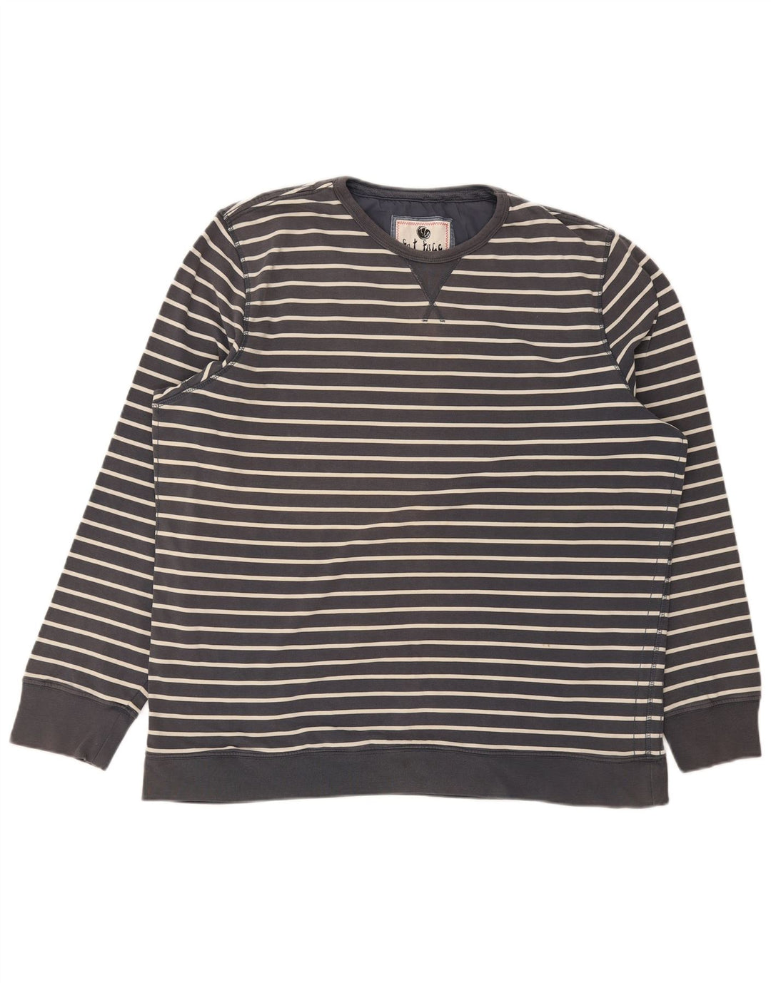 Fat Face Herre Sweatshirt Jumper 2XL Gråstribet bomuld