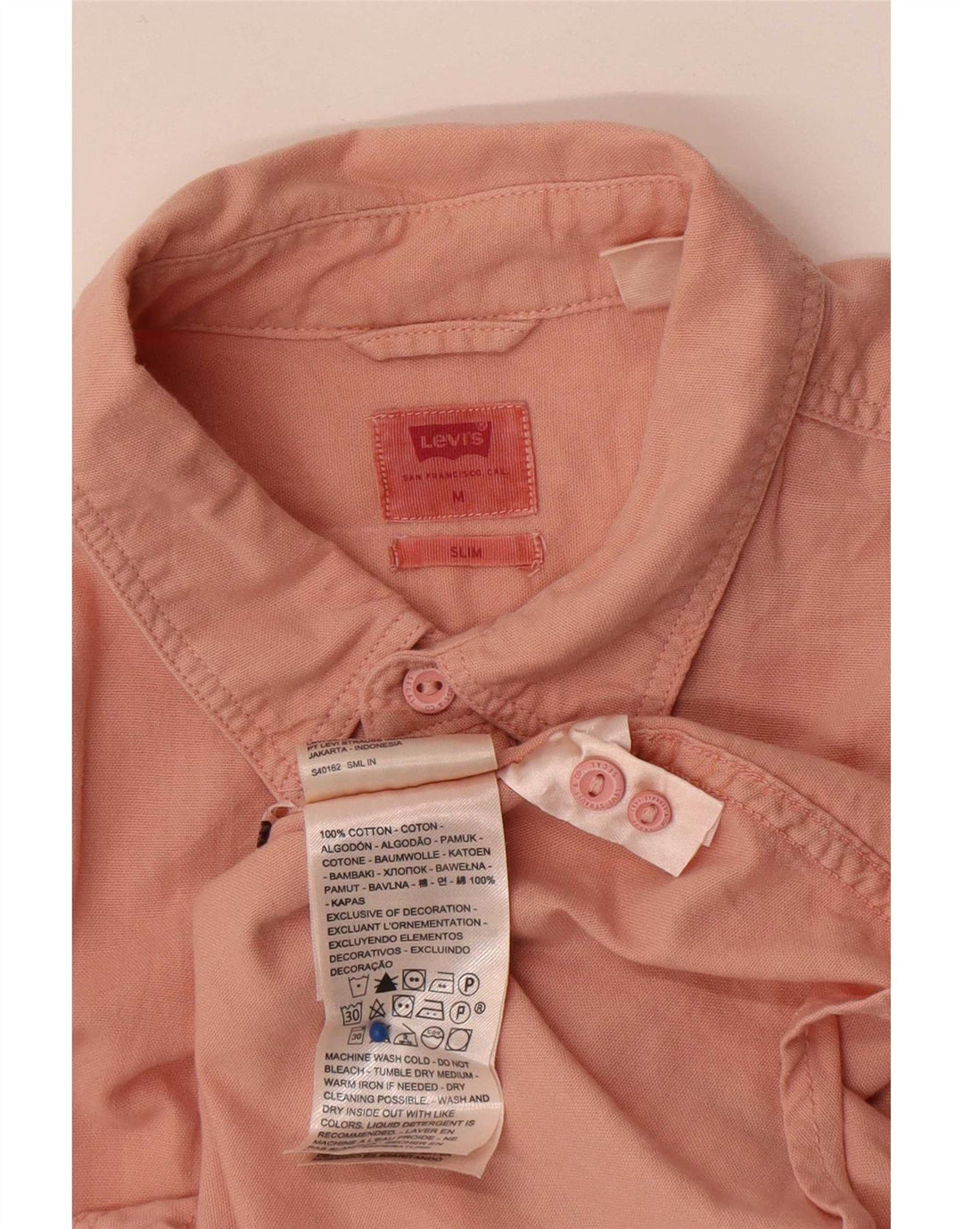 Levi's Herre Slim Fit skjorte Medium Pink Bomuld