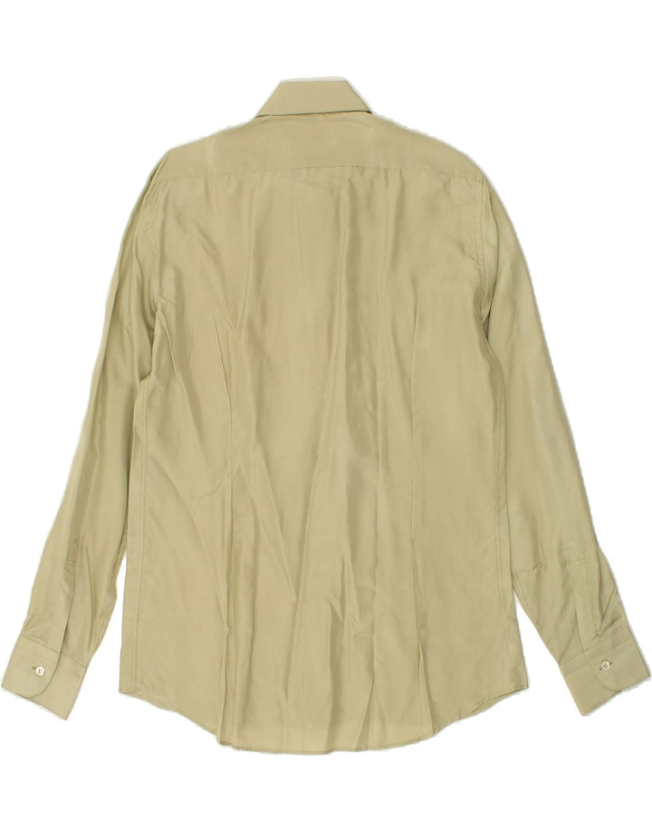 VINTAGE Herreskjorte str. 16 41 Large Khaki Silk
