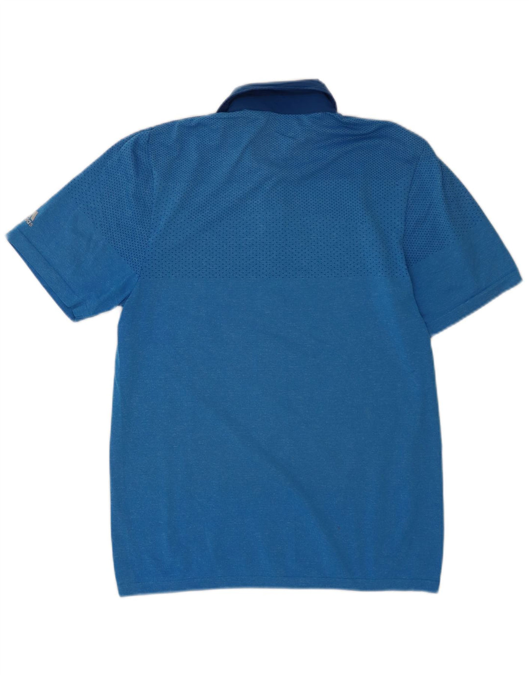 ADIDAS Mens Polo Shirt Medium Blue Spotted Polyester