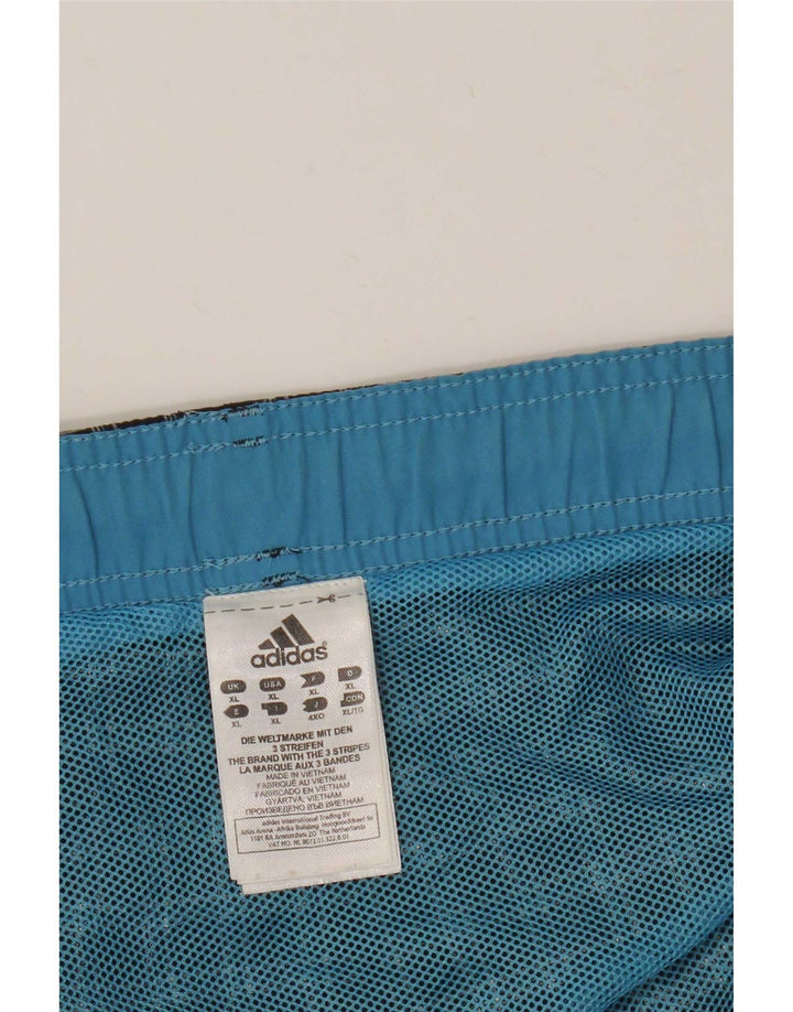 Adidas Badeshorts til mænd XL sort ternet polyester