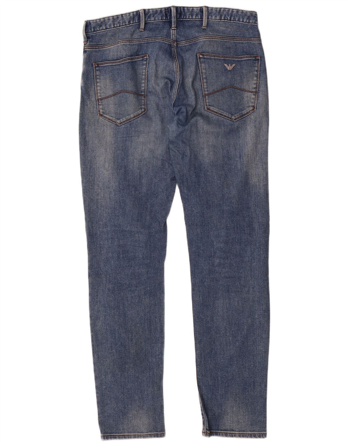 Armani Herre Slim Jeans W34 L34 Blå Bomuld