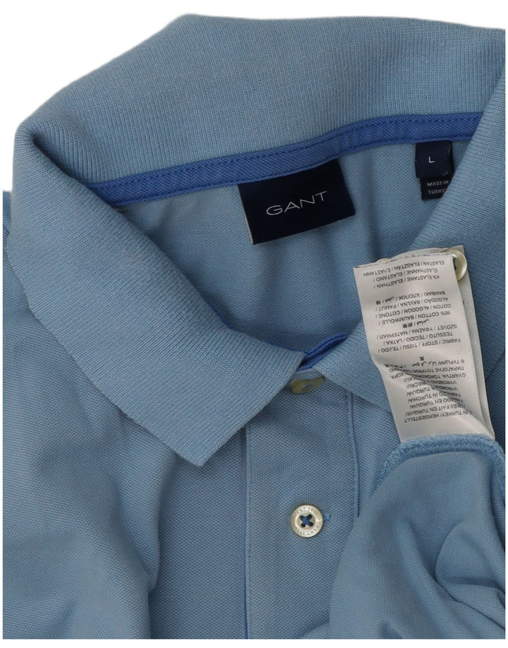 Gant Polo Shirt til mænd, stor blå bomuld