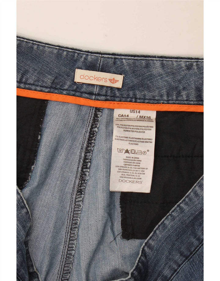 Dockers denimshorts til kvinder US 14 XL W36 blå bomuld