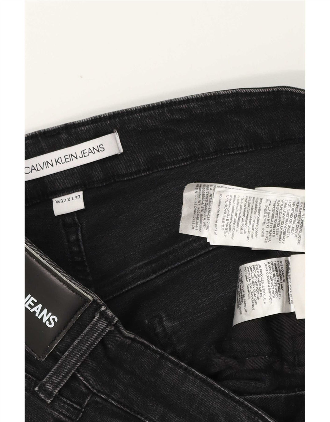 Calvin Klein Herre Slim Jeans W32 L30 Sort Bomuld