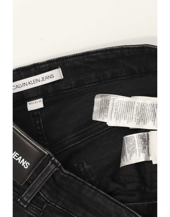 Calvin Klein Herre Slim Jeans W32 L30 Sort Bomuld