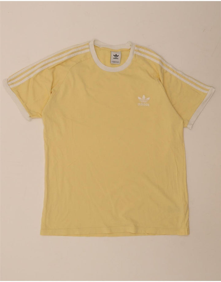Adidas Herre T-Shirt Top Stor Gul Bomuld