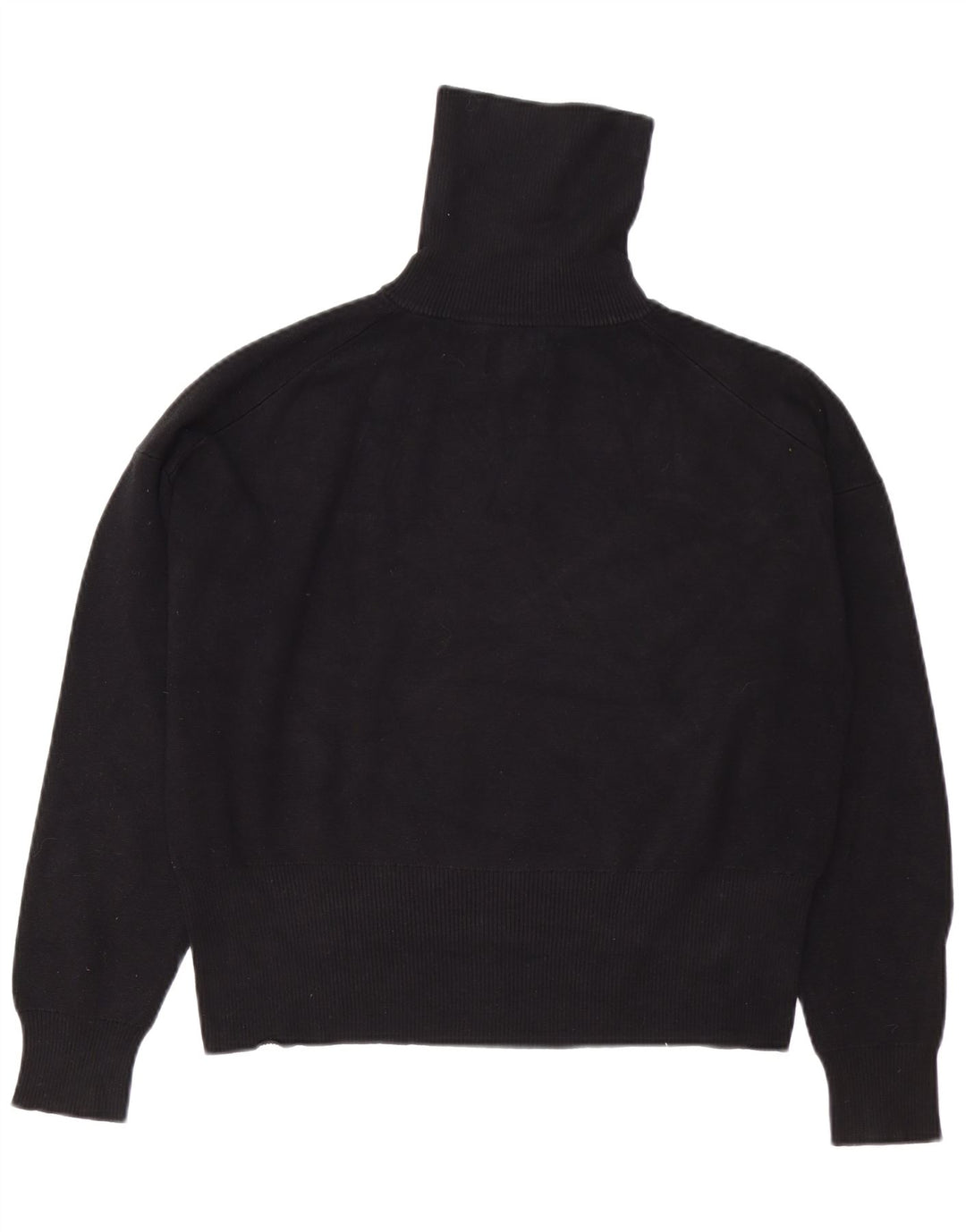 JACK WILLS Dame Oversized Zip Neck Jumper Sweater UK 14 Large Black