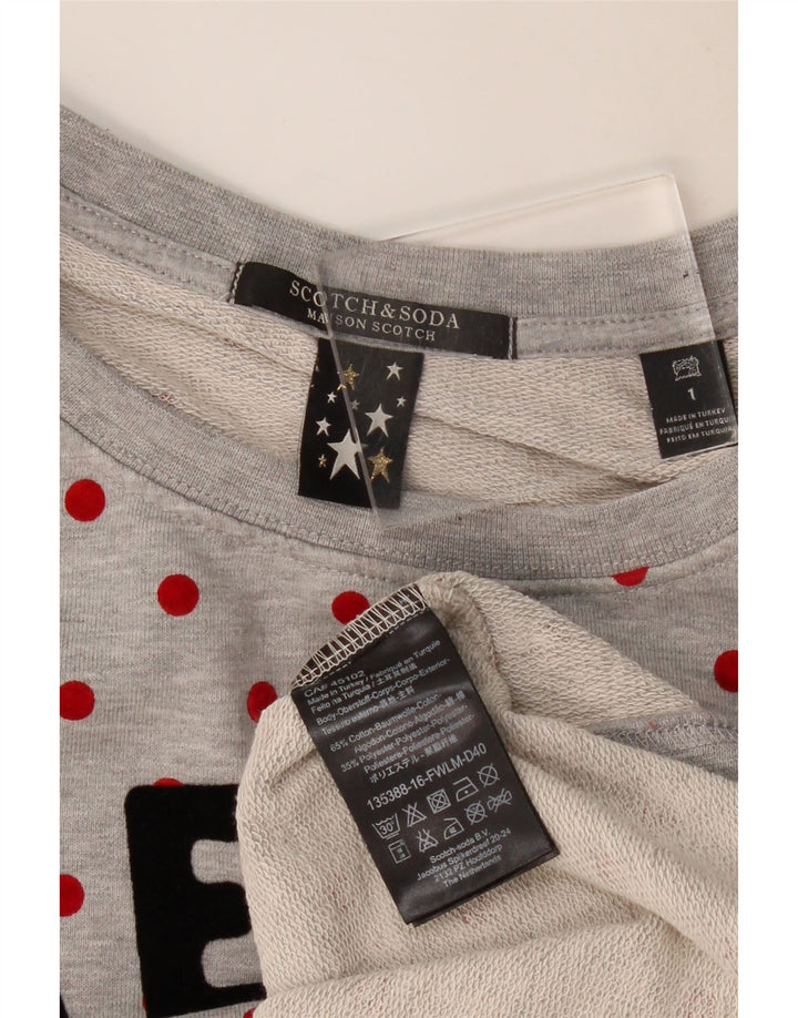 SCOTCH & SODA Oversized sweatshirttrøje til kvinder US 1 XS Grå Polka Dot