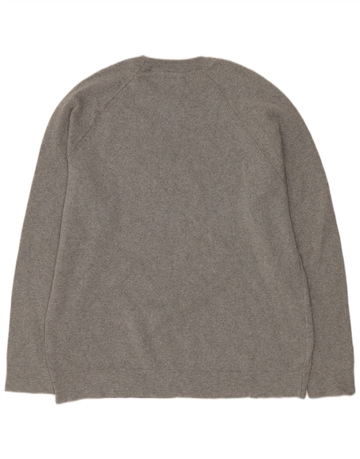 Zara Herre sweater med rund hals, mellemgrå