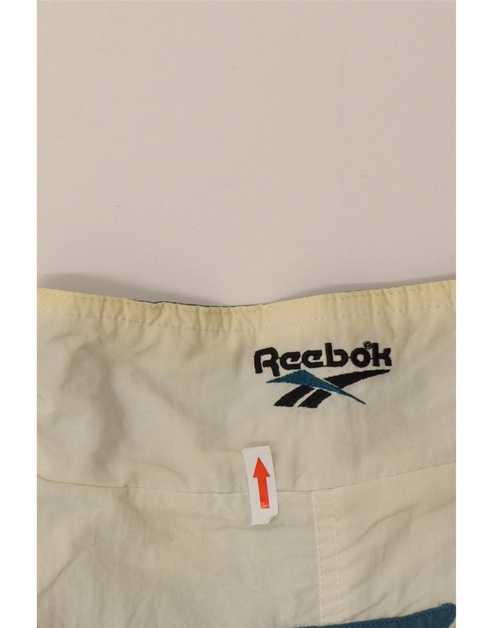 Reebok Træningsdragt til mænd, topjakke, stor hvid farveblok polyamid