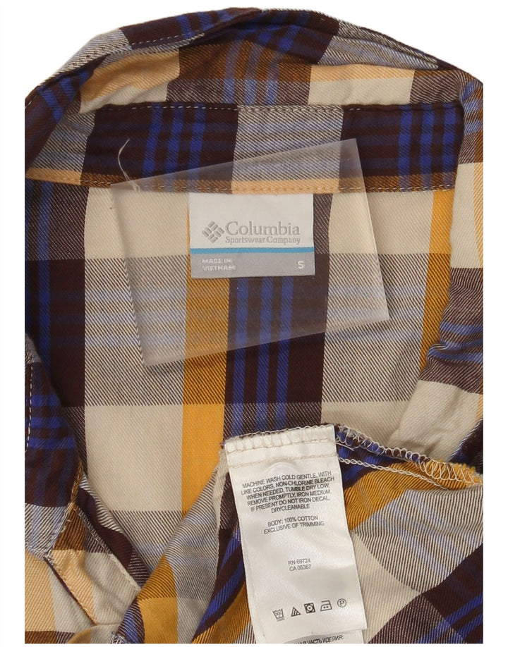 Columbia Dame Flannel Shirt UK 10 Small Flerfarvet Ternet Bomuld
