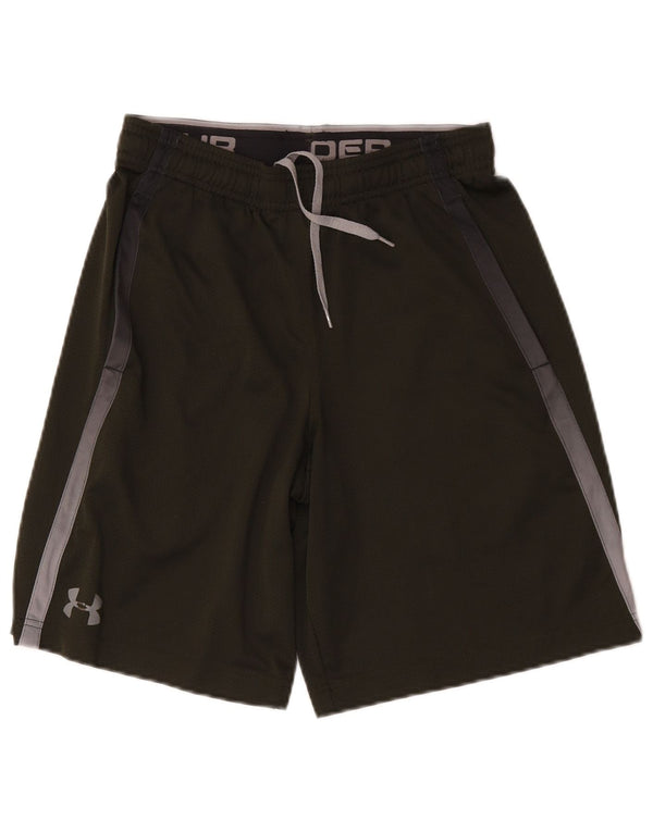 Under Armour Mens Heat Gear Sport Shorts Small Khaki Colourblock Polyester