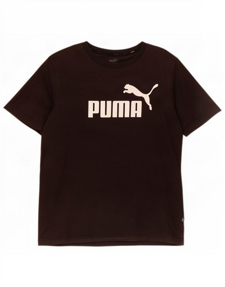 Puma Herre Grafisk T-Shirt Top Stor Sort Bomuld