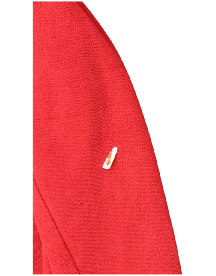 ADIDAS Mens Hoodie Jumper Large Red Cotton