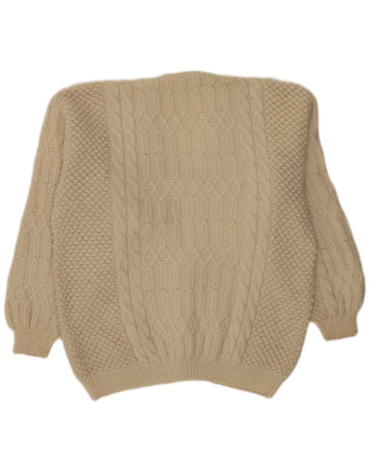 Vintage herre cardigan sweater XL Off White