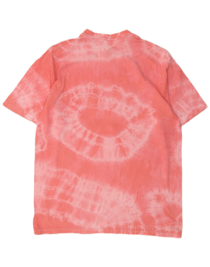 Dickies Herre T-Shirt Top Large Pink Tie Dye Bomuld