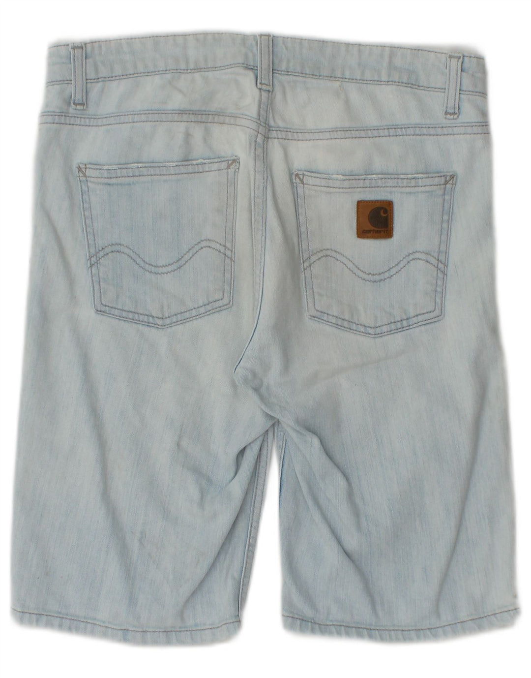 CARHARTT Bermuda-denimshorts til kvinder W27 Små blå bomuld