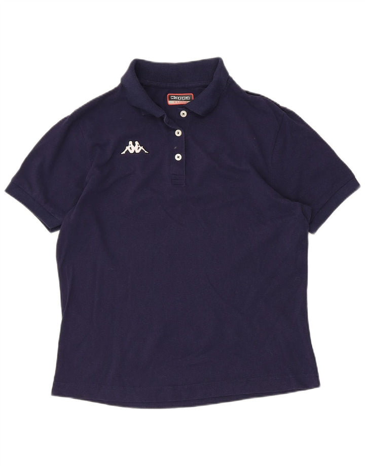 KAPPA Dame Polo Shirt UK 18 XL Navy Blue Bomuld