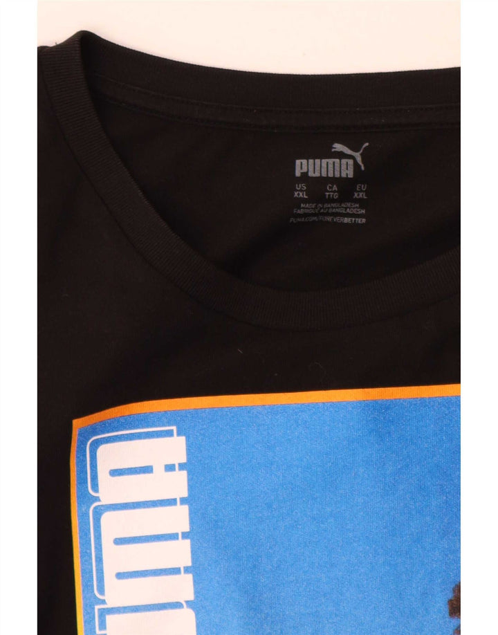 Puma Herre Grafisk T-Shirt Top 2XL Sort