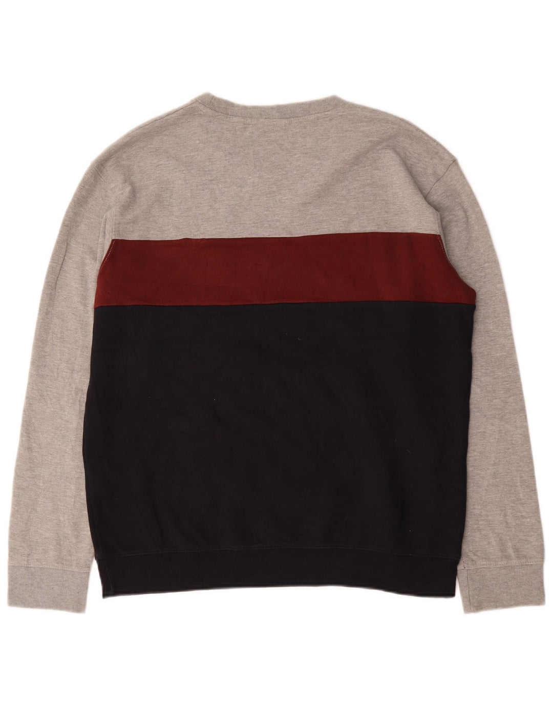 Zara Herre sweater med rund hals XL Multifarvet Colourblock Bomuld